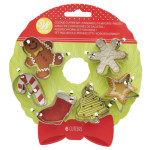 set di 6 mini stampini per biscotti di Natale