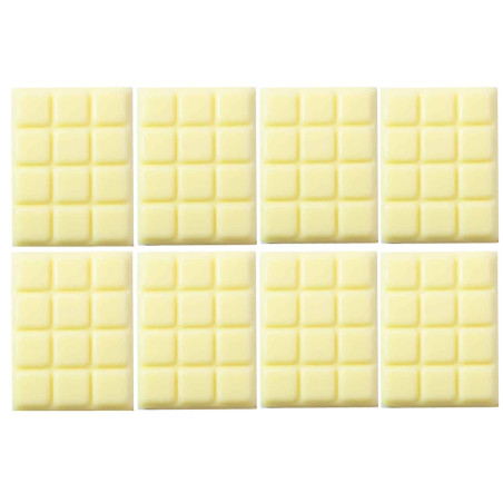 8 mini barrette di cioccolato bianco