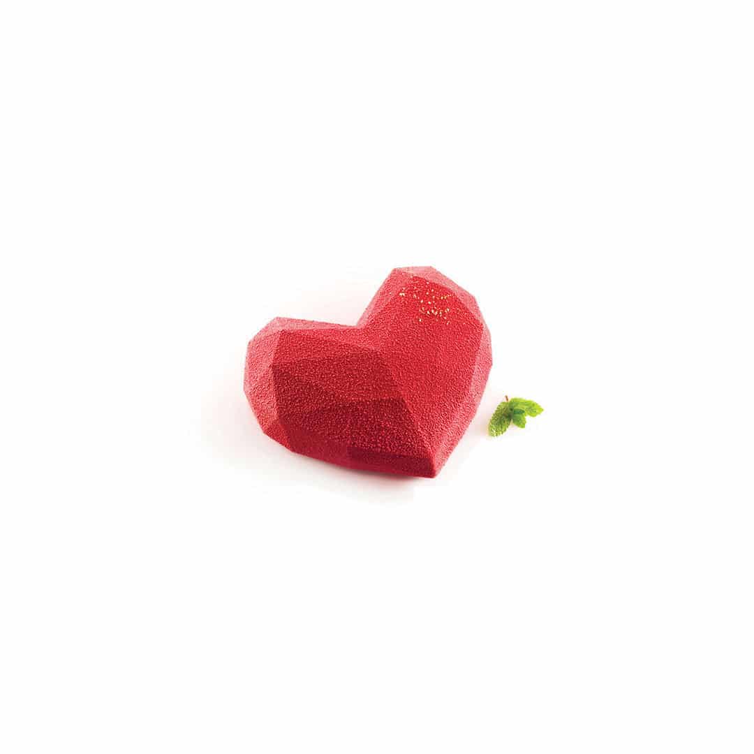 stampo per torta-cuore-origami-silikomart