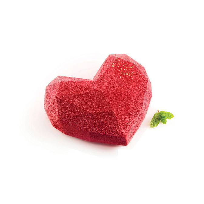 stampo per torta-cuore-origami-silikomart