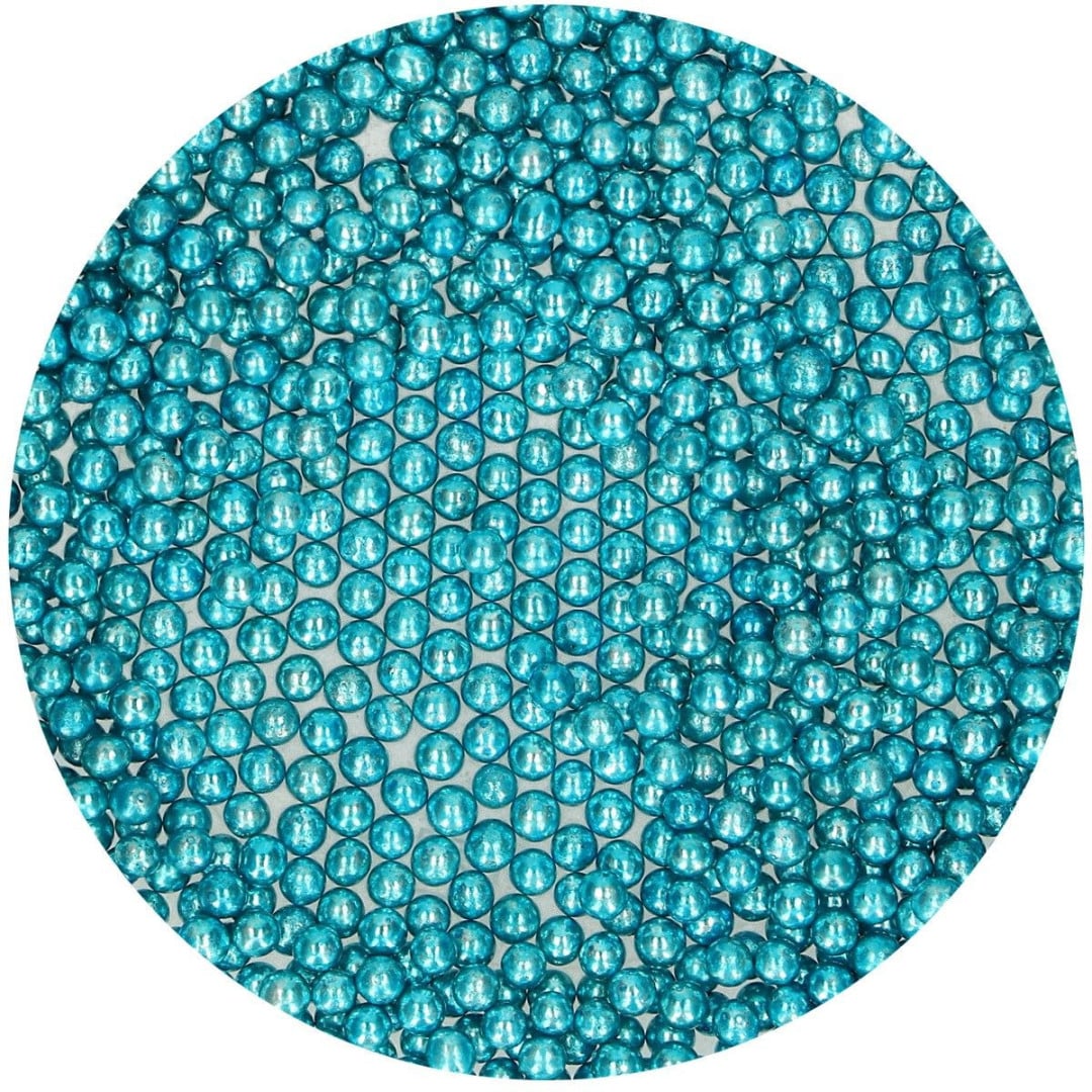 perle di zucchero blu metallizzato - 80 g