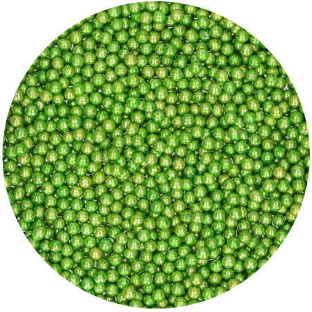 perle di zucchero verde metallizzato