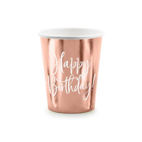 6 bicchieri-di-cartone-buon-compleanno-rosa-oro