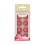 8 palline di cioccolato rosa da 2 cm