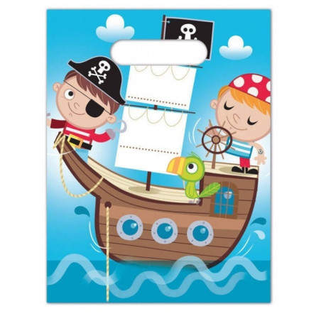 6 sacchetti di plastica pirata
