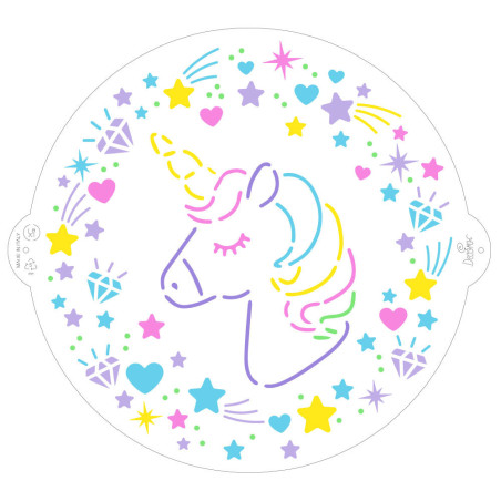 stencil per torta di unicorno
