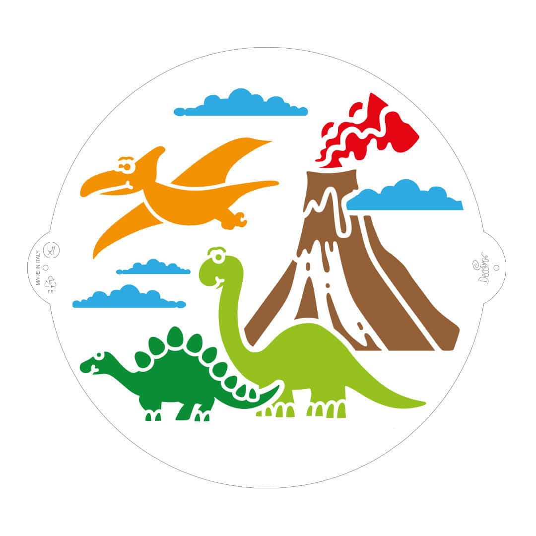 stencil per torta di dinosauri