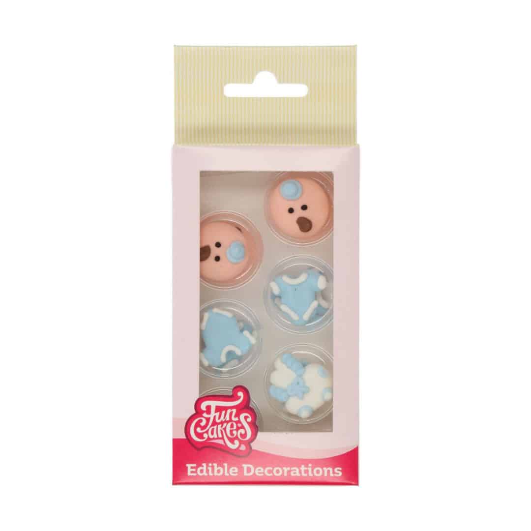 12 decorazioni baby-blue-zucchero