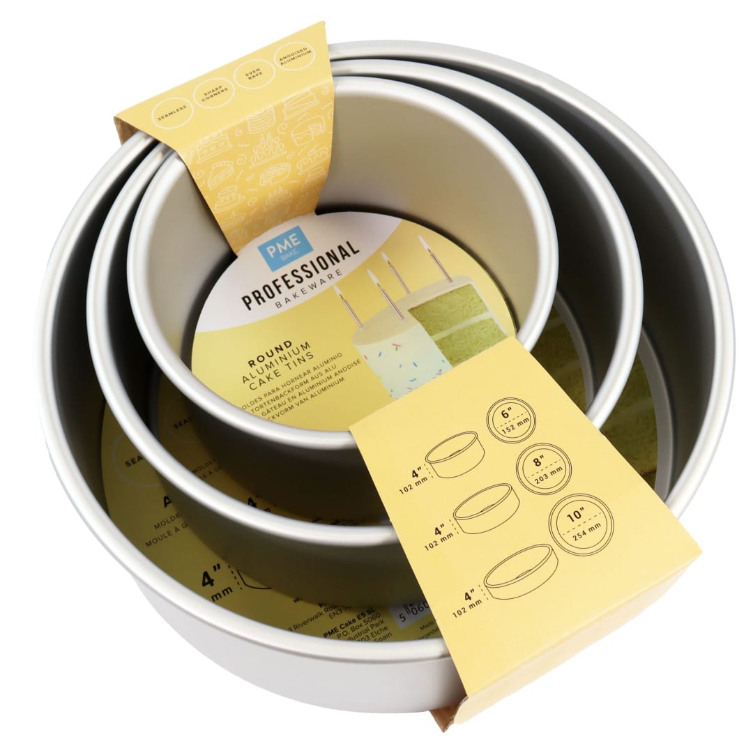 Kit di 3 stampi rotondi per Cake Design