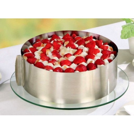 cerchio per torta, altezza 8 cm, regolabile