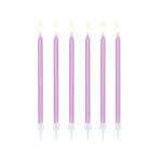 6 candeline lunghe viola per compleanno