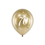 6 palloncini 70 anni oro