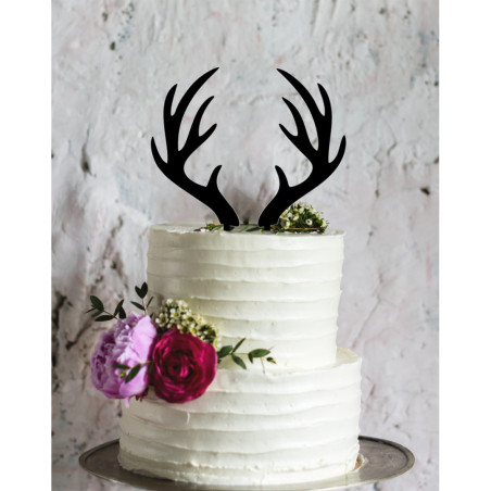 cake topper a forma di corna di cervo