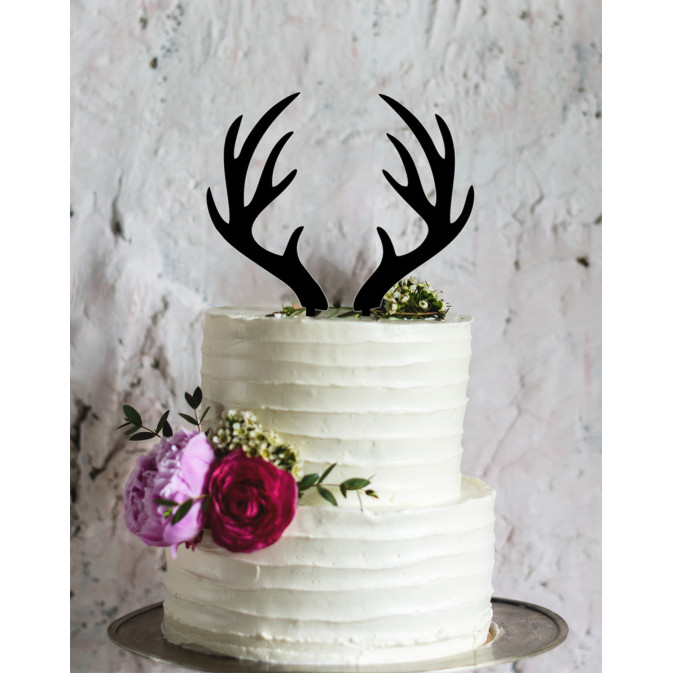 cake topper a forma di corna di cervo