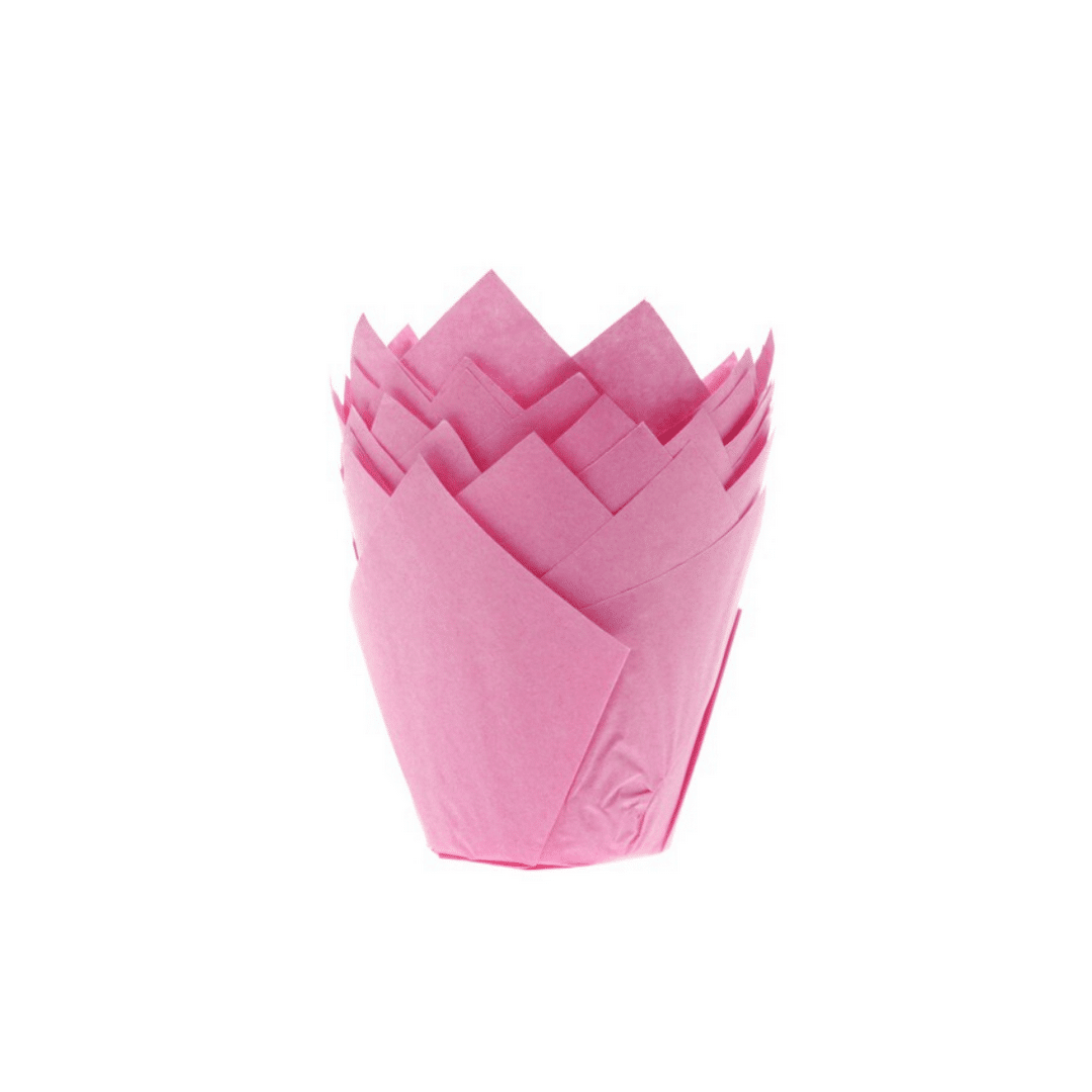 24-Piatti per muffin rosa-tulipano