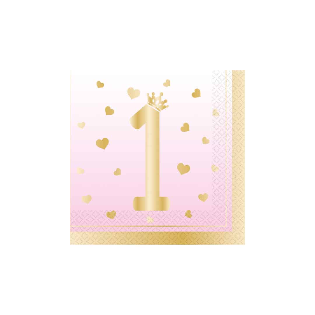 16 tovaglioli rosa per compleanno