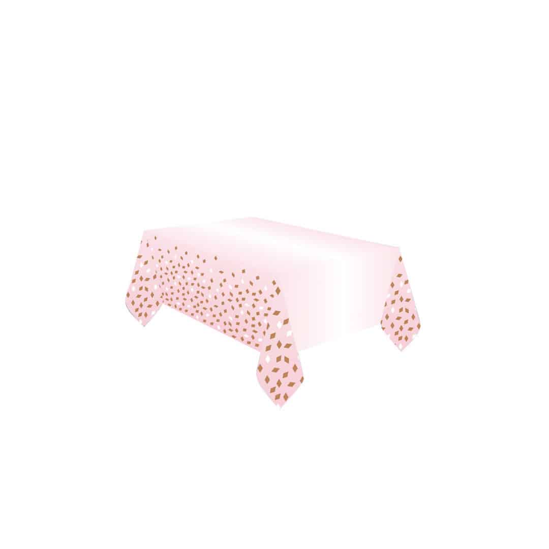 Tovaglia in carta oro rosa 180x120 cm | Stoviglie per compleanno