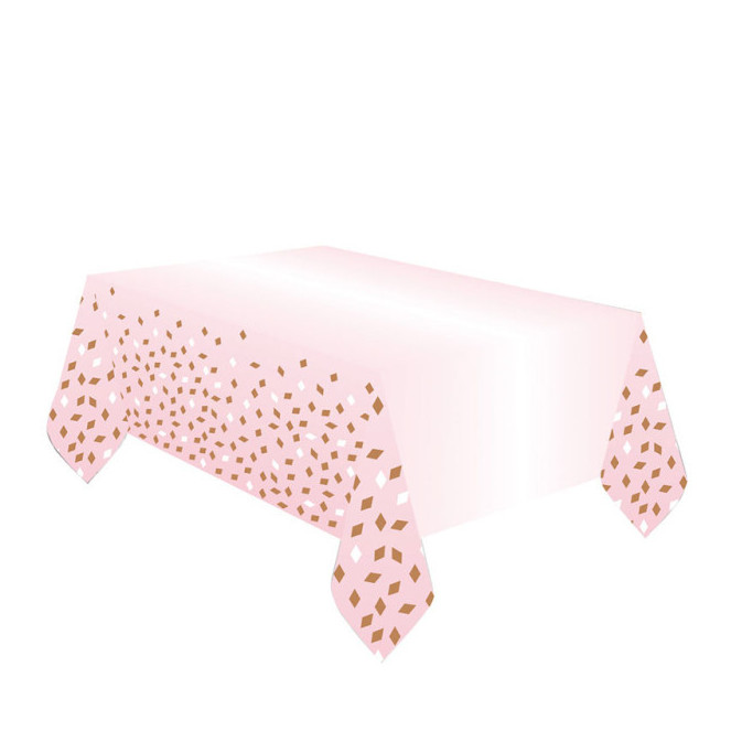 Tovaglia in carta oro rosa 180x120 cm | Stoviglie per compleanno
