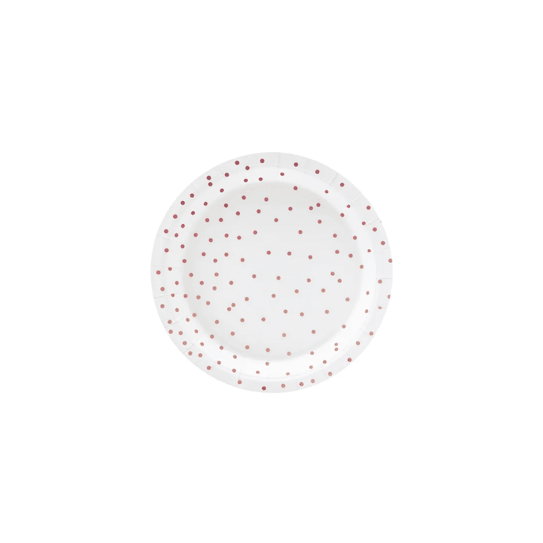 6 piatti-bianchi-a-pois-oro-rosa-18-cm
