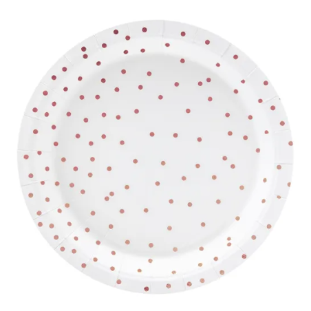 6 piatti-bianchi-a-pois-oro-rosa-18-cm