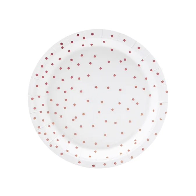 6 piatti-bianchi-a-pois-oro-rosa-18-cm