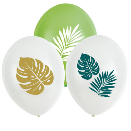 6 palloncini tropicali 27,5 cm