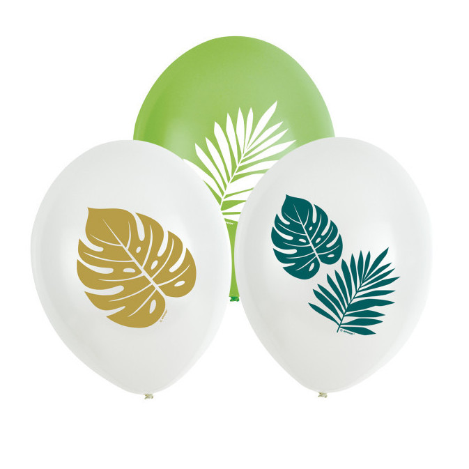 6 palloncini tropicali 27,5 cm
