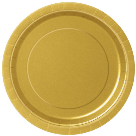 8 piatti-cartone-oro-23-cm