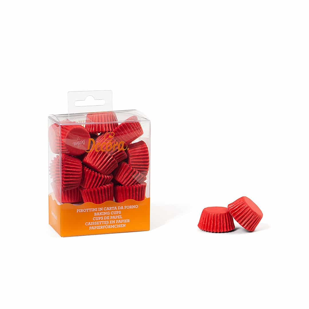 20 mini-scatole-di-carta-rosse
