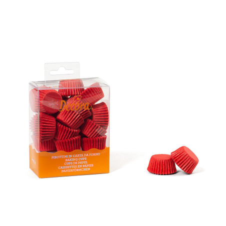 20 mini-scatole-di-carta-rosse