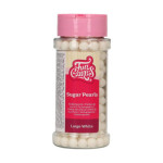 perline di zucchero bianco, 7 mm, per funcakes