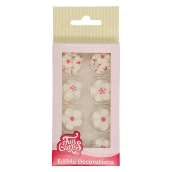Mescola 32 fiori di zucchero bianchi e rosa