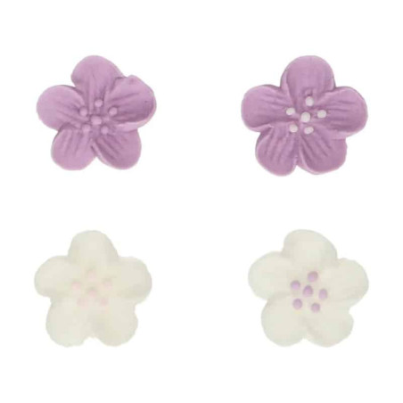 Mescola 24 fiori di zucchero viola