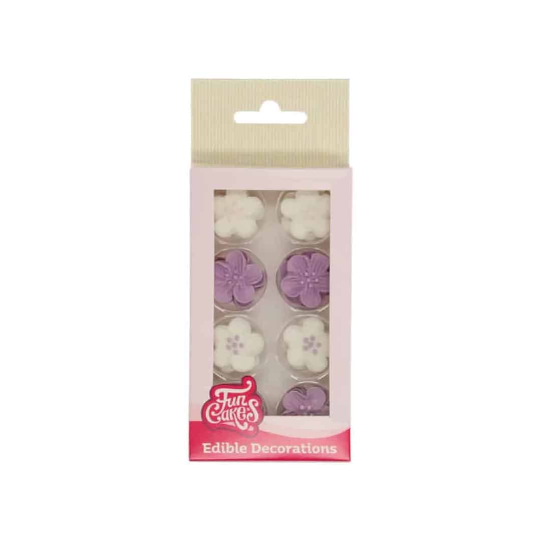 Mescola 24 fiori di zucchero viola