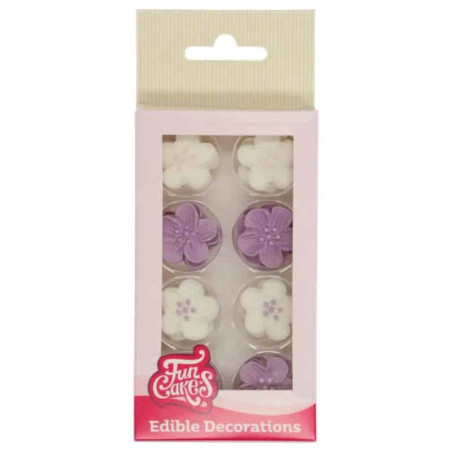 Mescola 24 fiori di zucchero viola