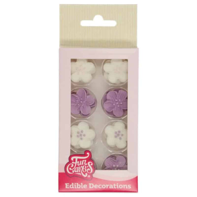 Mescola 24 fiori di zucchero viola