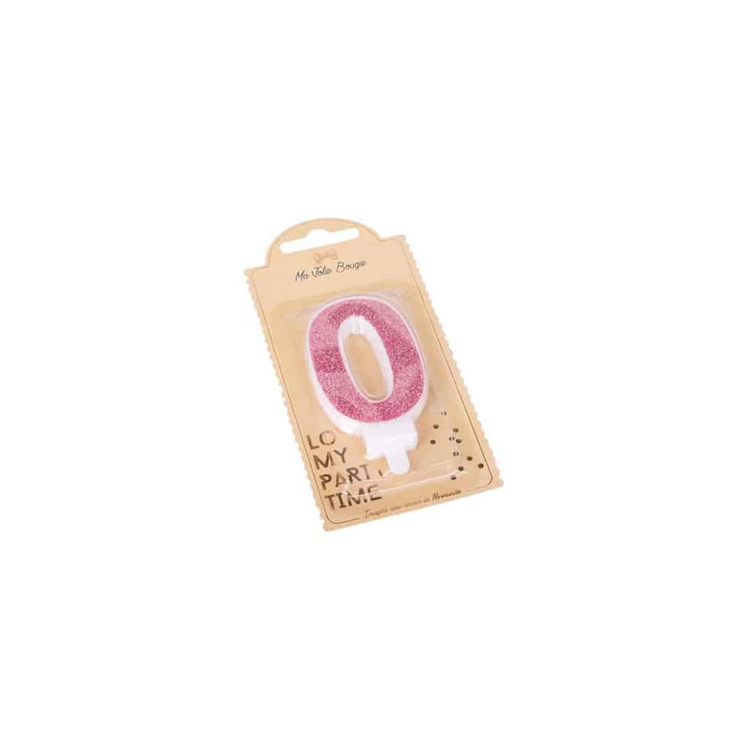 candela-numero-0-rosa-paillette