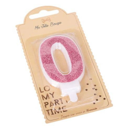 candela-numero-0-rosa-paillette