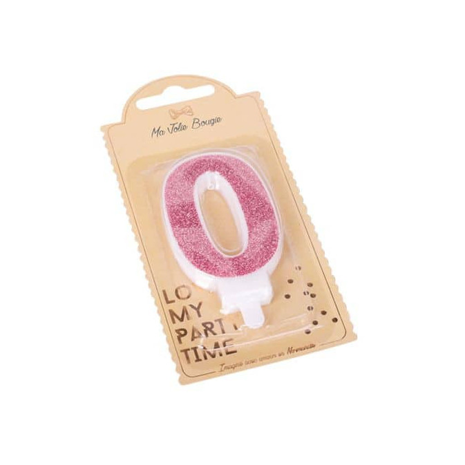 candela-numero-0-rosa-paillette