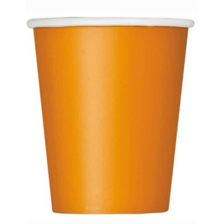 14 bicchieri in cartone arancione