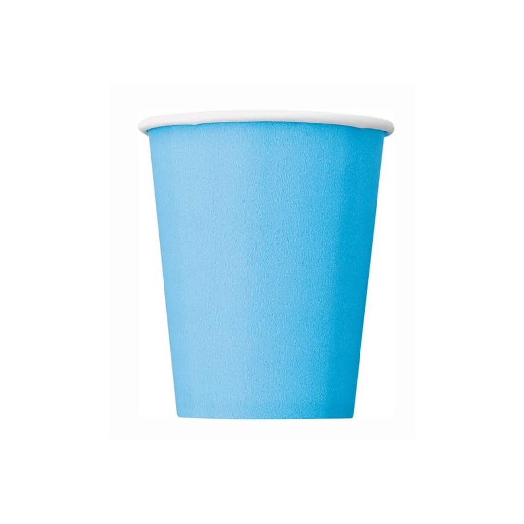 14 bicchieri in cartoncino azzurro