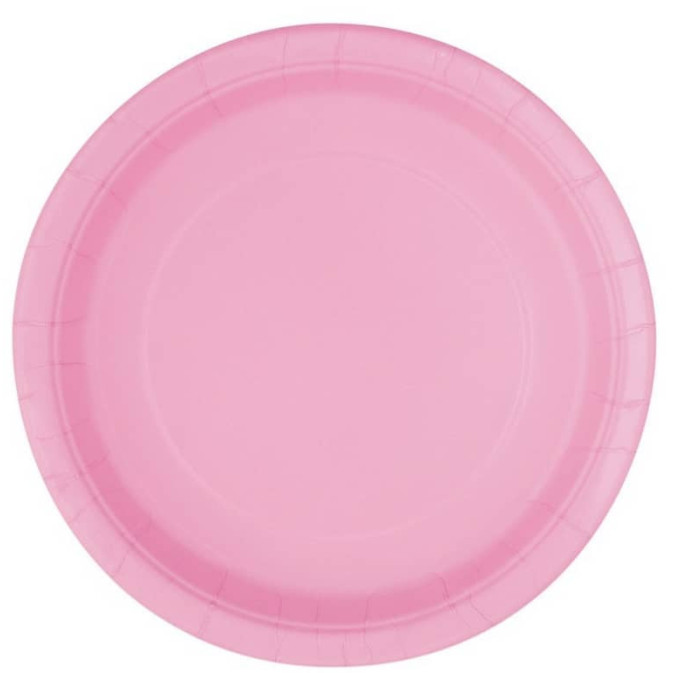 8 piatti dessert rosa chiaro