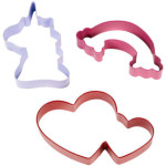 Set di 3 formine per biscotti Unicorno