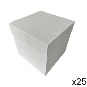 Confezione da 25 Scatole Alte per Torte 25 x 25 x 25 cm