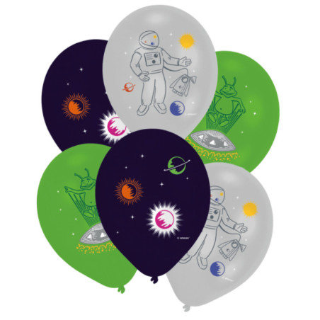 6 palloncini compleanno spaziali