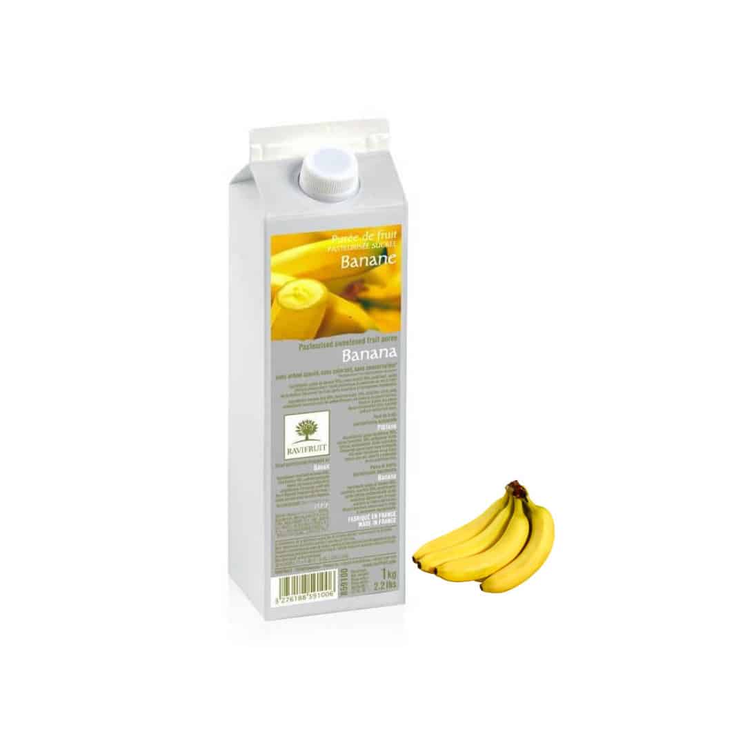 purea di banane e frutta