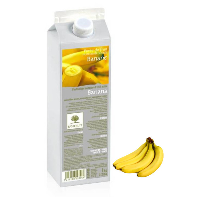 purea di banane e frutta
