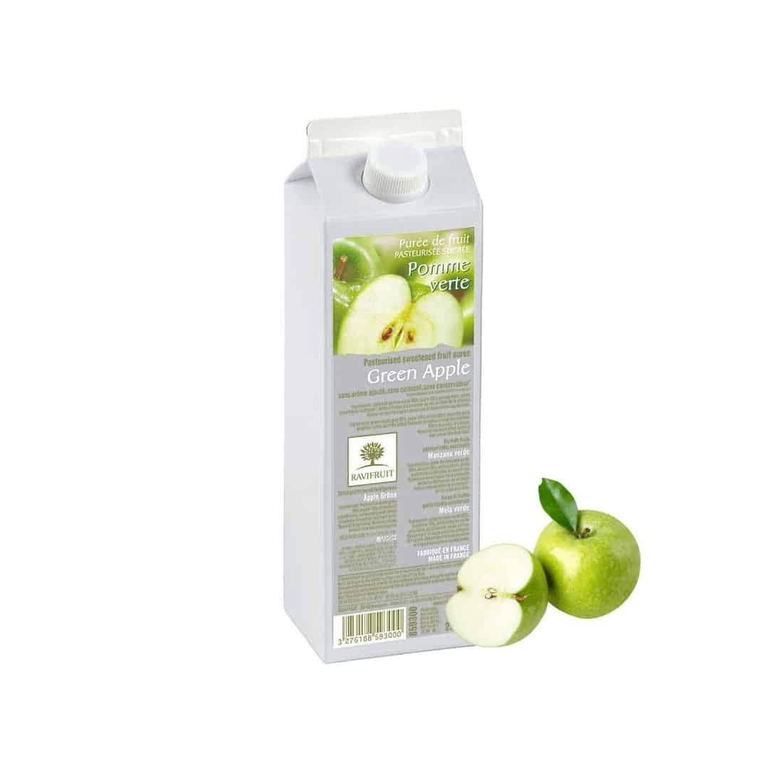 purea di frutta-mela-verde