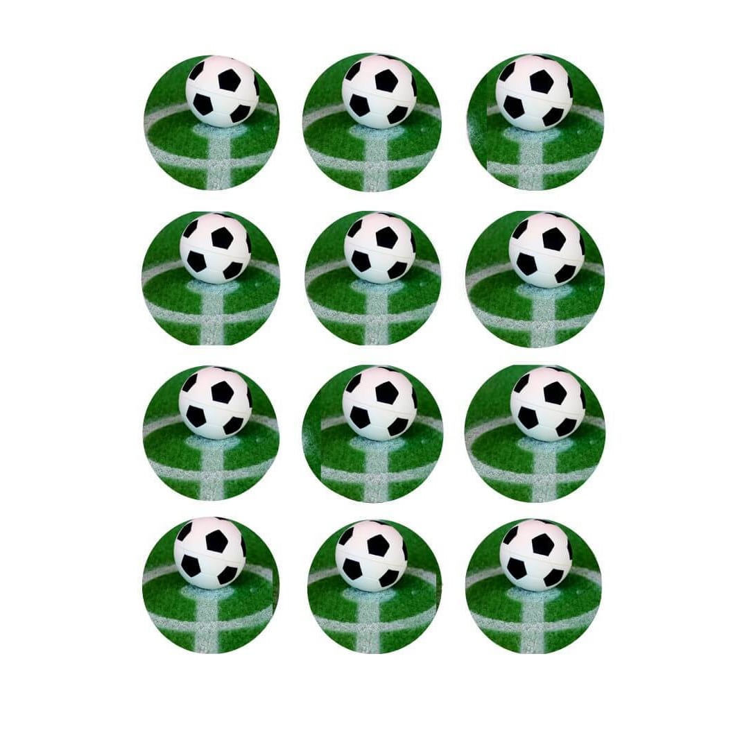 12-Mini-dischi di zucchero-calcio