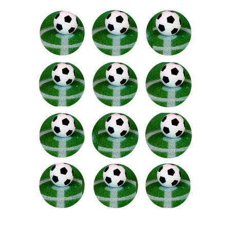 12-Mini-dischi di zucchero-calcio